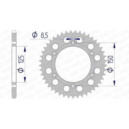 AFAM 72304N-44 : Corona AFAM aluminio 72304 - Paso 520