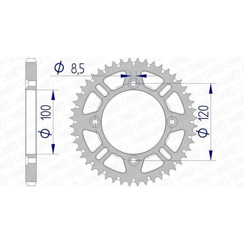 AFAM 15104+49 : Corona AFAM aluminio ultraligera autolimpiable 15104 - Paso 428