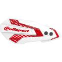 POLISPORT 8308200043 : Paramanos POLISPORT MX Flow blanco / rojo - Honda CRF450R / RX