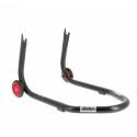 BIHR  : Caballete trasero BIHR Home Track soporte en V" para diábolos, color negro mate ruedas rojas"