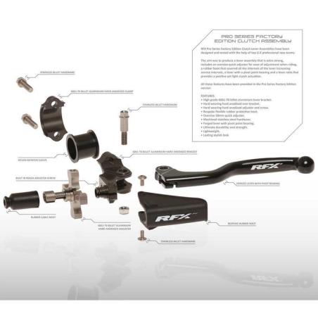 RFX FXCA9060199BK : Funda de goma de recambio del conjunto de embrague RFX Pro (negro) con logotipo de RFX