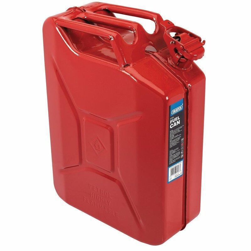 DRAPER 7568 : Bidón de combustible de acero DRAPER - rojo 20L