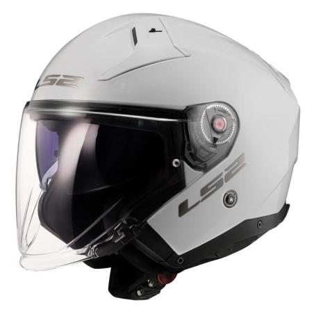 CASCO LS2 OF603 INFINITY II SOLID BRILLO BLANCO-06