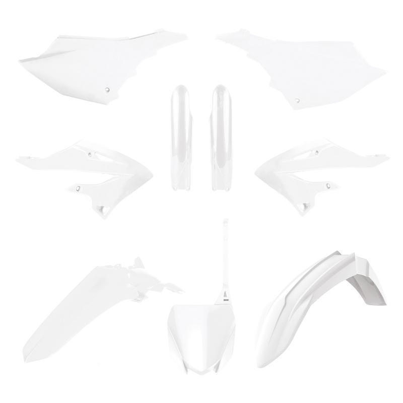 POLISPORT 91128 : Kit de plastica POLISPORT - blanco Yamaha YZ125 / 250