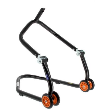 BIHR  : Caballete delantero al chasis BIHR Home Track color negro mate y ruedas naranja