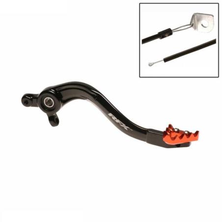RFX FXRB5050199OR : Pedal de freno trasero RFX Pro ST (anodizado duro negro/naranja)