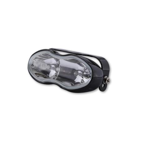 SHIN YO 224-332 : Luz de carretera / antiniebla SHIN YO vidrio transparente negro 2x H3 55W
