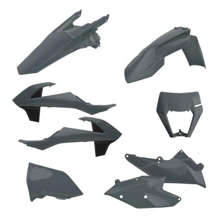 POLISPORT 90889 : Kit plástica Enduro Polisport nardo grey KTM EXC/EXC-F