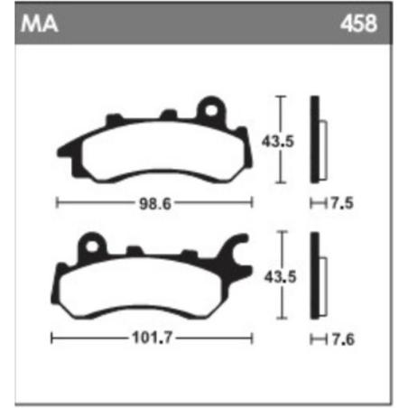 TECNIUM MA458 : Pastillas de freno TECNIUM orgánicas - MA458