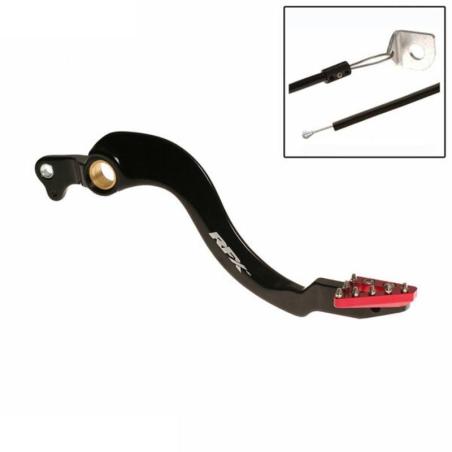 RFX FXRB1020199RD : Pedal de freno trasero RFX Pro ST (anodizado duro negro/rojo) - Honda CRF250 /450
