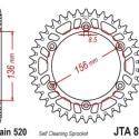 JT SPROCKETS JTA822.49BLK : Corona JT Aluminio negro JT 822 con 49 dientes
