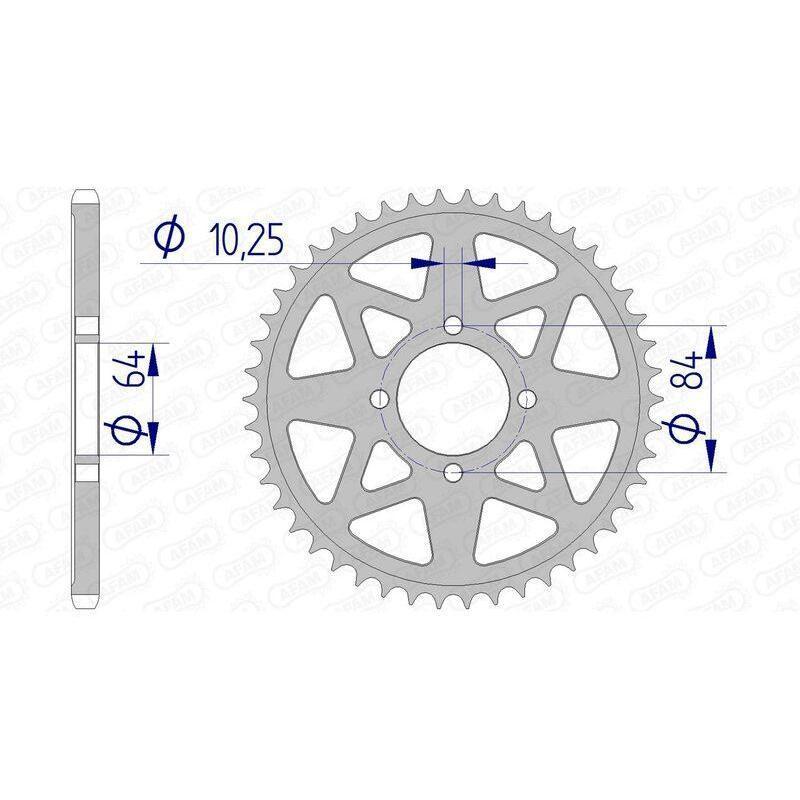 AFAM 15310-40 : Corona AFAM aluminio 15310 - Paso 520