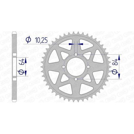AFAM 15310-40 : Corona AFAM aluminio 15310 - Paso 520