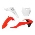 RACETECH R-KITKTM-O16-500 : RACETECH Plastic Kit OEM Color (2016) Orange/White KTM SX65
