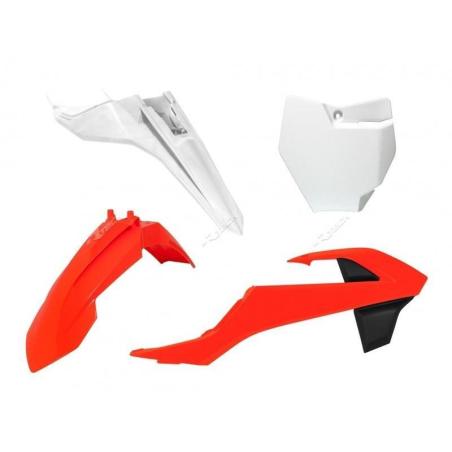 RACETECH R-KITKTM-O16-500 : RACETECH Plastic Kit OEM Color (2016) Orange/White KTM SX65