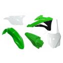 RACETECH R-KITKX0-OEM-598 : RACETECH Plastic Kit OEM Color Green/White Kawasaki KX85