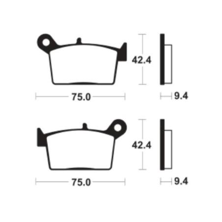 TECNIUM MA498 : Pastillas de freno TECNIUM Standard orgánicas - MA498