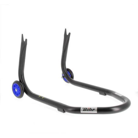 BIHR  : Caballete trasero BIHR Home Track soporte en V" para diábolos, color negro mate ruedas azules"
