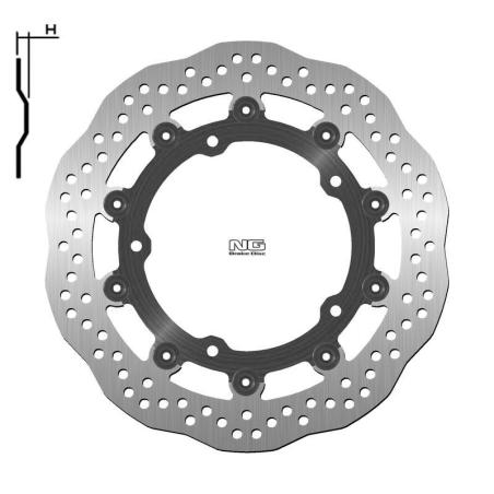 NG BRAKE DISC 1623XG : Disco de freno NG BRAKES ondulado flotante