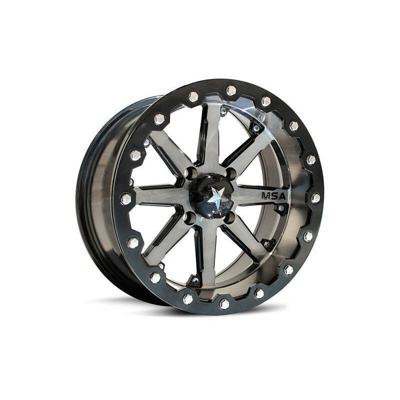 MSA WHEELS M21-05737 : Llanta MSA WHEELS M21 Lok Utility - plata / negro 15X7