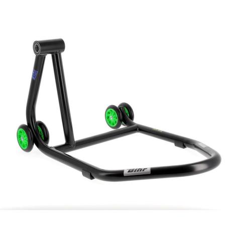 BIHR  : Caballete monobrazo izquierdo BIHR Home Track color negro mate y ruedas verdes