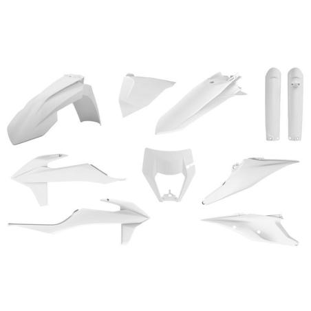 POLISPORT 91016 : Kit de plásticos POLISPORT blanco - KTM EXC/EXC-F