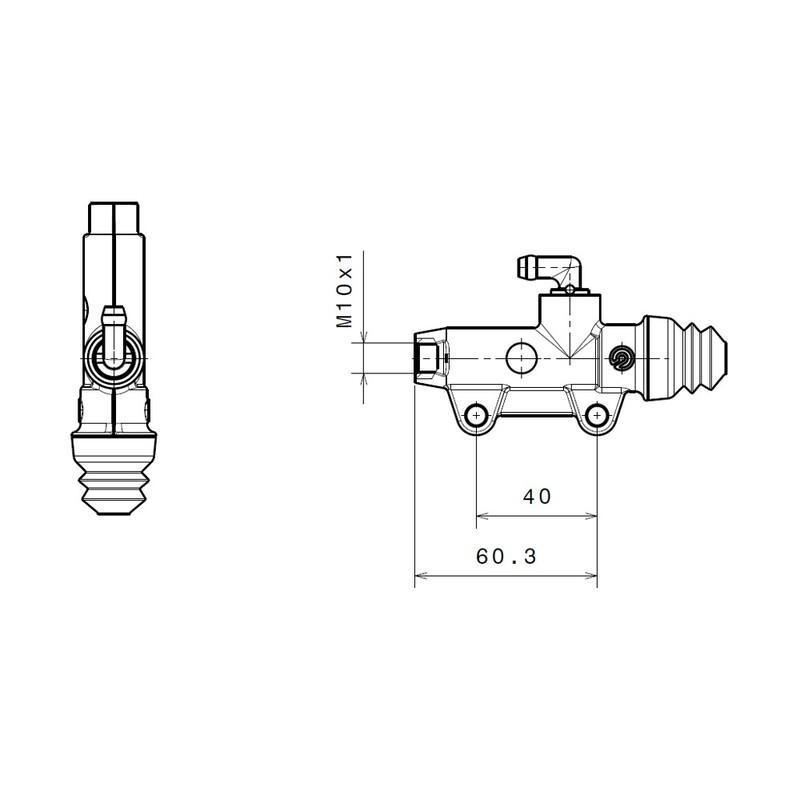 BREMBO 910.A903.90 : Bomba de freno BREMBO trasero negro Ø13mm