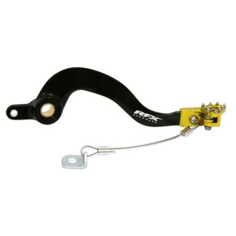 RFX FXRB3050199YL : Pedal de freno trasero RFX Pro ST (negro/amarillo) - Suzuki RM250