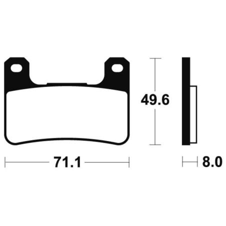 TECNIUM MTR306 : Pastillas de freno TECNIUM sintetizadas - MTR306
