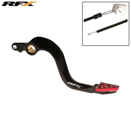 RFX FXRB1040199RD : Pedal de freno trasero RFX Pro ST (anodizado duro negro/rojo) - Honda CR250