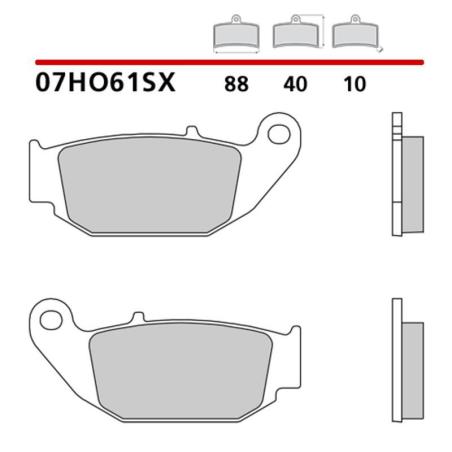 BREMBO 07HO61SX : Pastillas de freno BREMBO sinterizadas - 07HO61SX