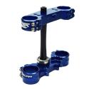 SCAR S3418 : SCAR Triple Clamp Offset 22mm Blue Kawasaki KXF