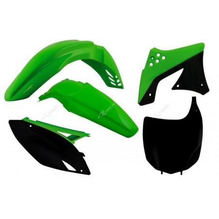 RACETECH R-KITKXF-OEM-509 : RACETECH Plastic Kit OEM Colour (2012) Green/Black Kawasaki KX-F250