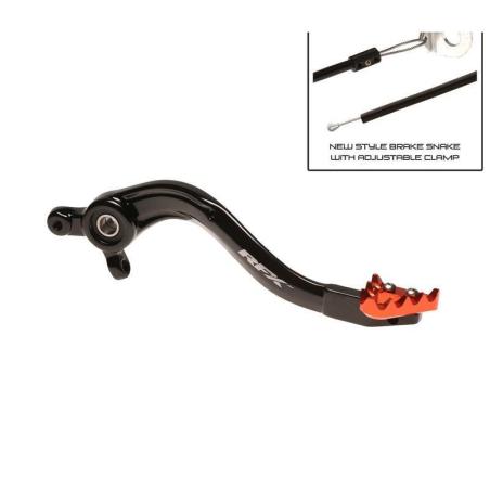RFX FXRB5040199OR : Pedal de freno trasero RFX Pro ST (anodizado duro negro/naranja)