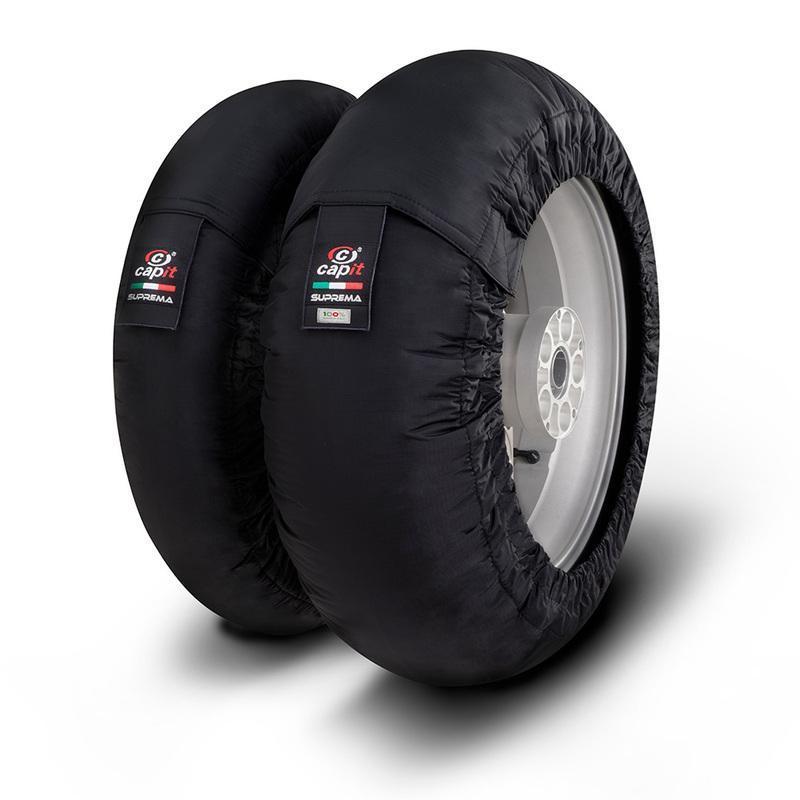 CAPIT S2P010201 : Calentadores CAPIT Suprema Spina negro (Del. 90-95/17” / Tras. 115-120-125/17”)