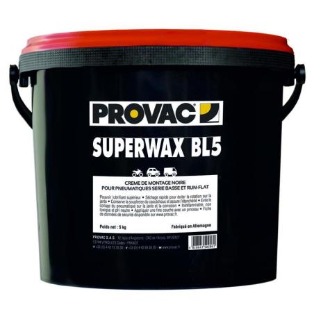 PROVAC SUPERWAXBL5 : Pasta de montaje de neumáticos negra PROVAC 2x5kg
