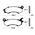 TECNIUM ME469 : Pastillas de freno TECNIUM Scooter orgánicas - ME469