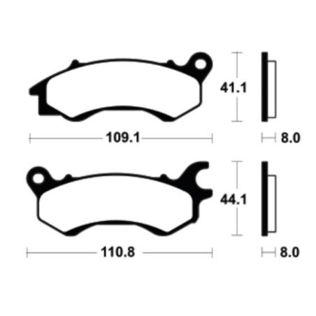 TECNIUM ME469 : Pastillas de freno TECNIUM Scooter orgánicas - ME469