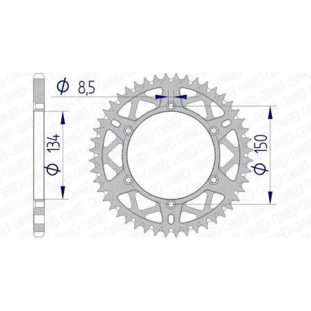 AFAM 17206+49 : Corona AFAM aluminio ultraligera autolimpiable 17206 - Paso 520