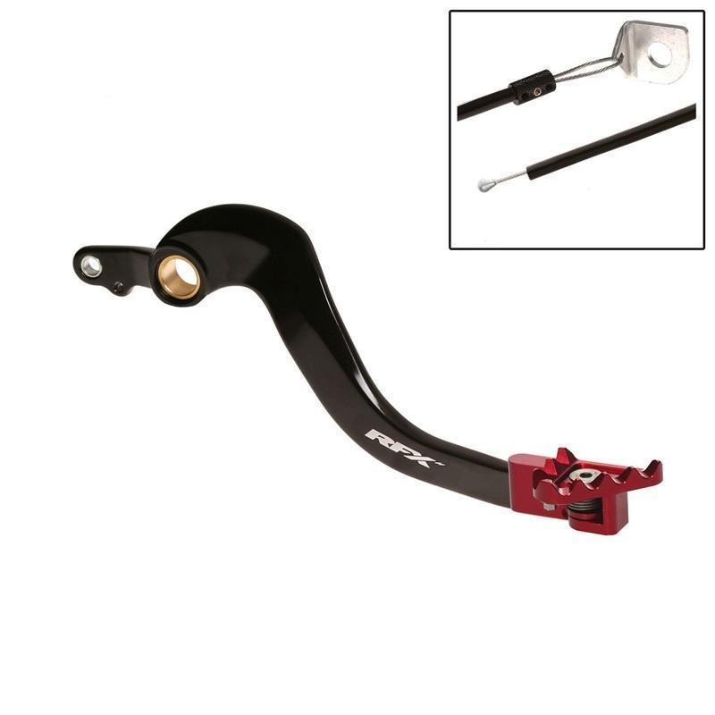 RFX FXRB1050099RD : Pedal de freno trasero RFX Pro FT (negro/rojo) - Honda CRFX250
