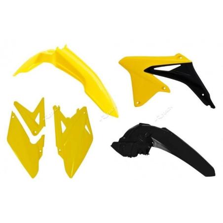 RACETECH R-KITRMX-OEM-491 : RACETECH Plastic Kit OEM Color Yellow/White Suzuki RMX450Z