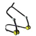 BIHR  : Caballete delantero al chasis BIHR Home Track color negro mate y ruedas amarillas