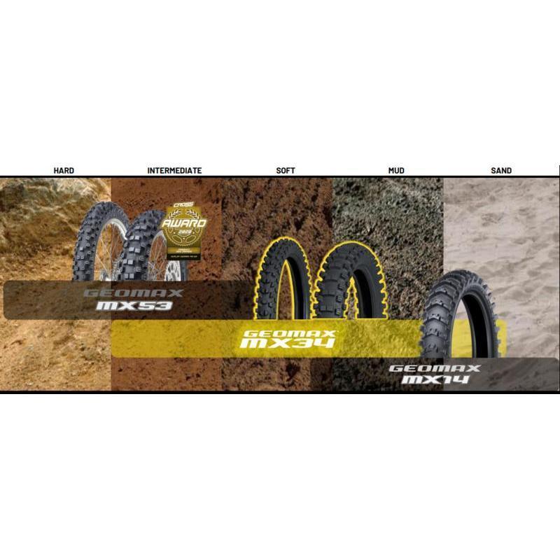 DUNLOP 640327 : Neumático DUNLOP GEOMAX MX34 100/90-19 M/C NHS 57M TT
