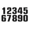 TECNOSEL 50V02/20/3 : TECNOSEL Race Number 3 20x13cm Black Set of 3