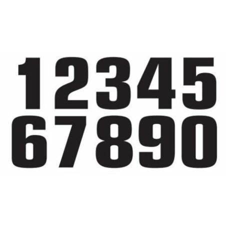 TECNOSEL 50V02/20/3 : TECNOSEL Race Number 3 20x13cm Black Set of 3