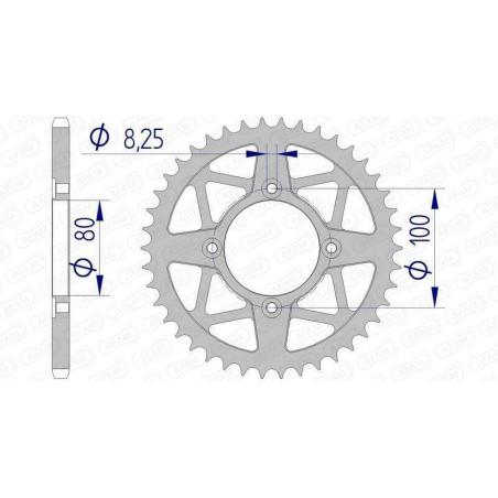 AFAM 93320-42 : Corona AFAM aluminio 93320 - Paso 520