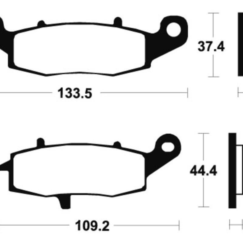 TECNIUM MTR204 : Pastillas de freno Tecnium MTR204 Sinterizadas