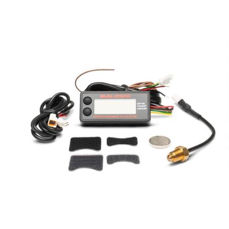 MALOSSI 5817540B : Cuentahoras MALOSSI Rapid Sense System - RPM + Temperatura