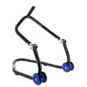 BIHR  : Caballete delantero al chasis BIHR Home Track color negro mate y ruedas azules