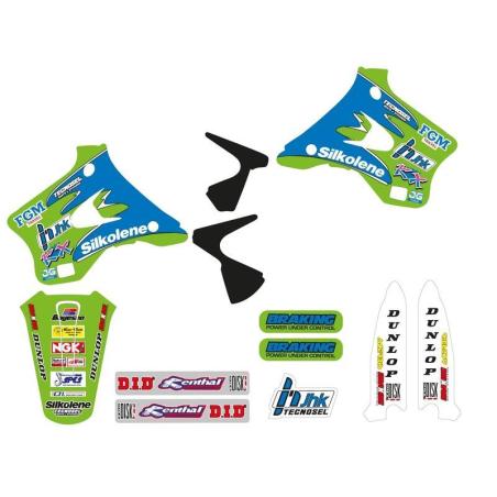 TECNOSEL 84V01 : Kit adhesivos completo TECNOSEL Team Kawasaki 1996